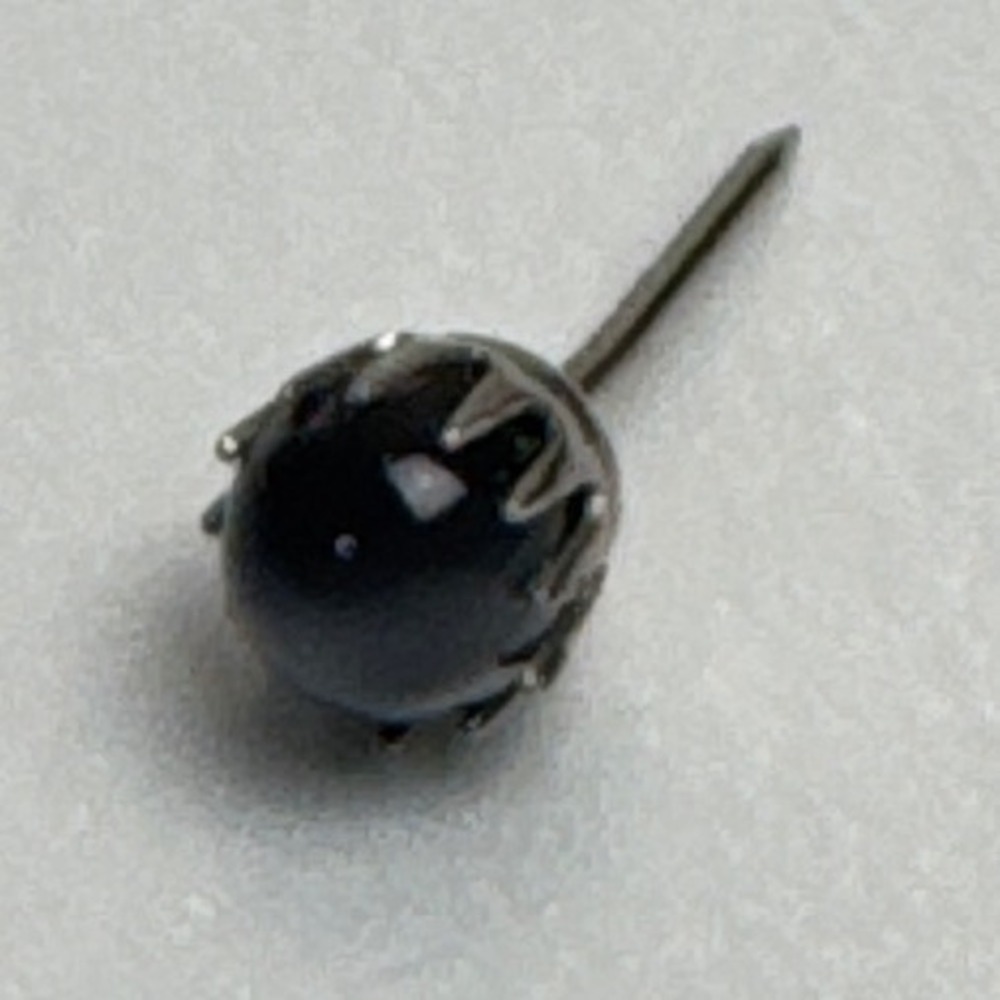 Silver Tone Faux Pearl Tie Tack Lapel Pin Chain for Men‎ Formal Accessories